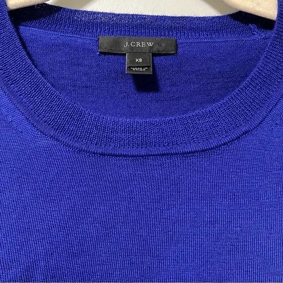 J. Crew Tippi 100% merino wool blue lace side  sweater - Picture 5 of 5